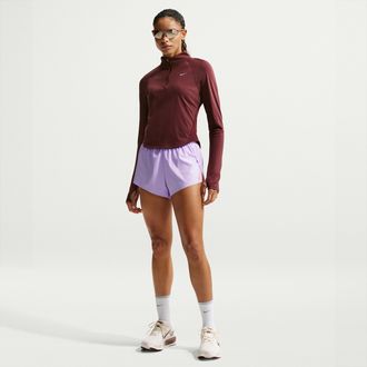 Nike Womens AeroSwift Dri-FIT ADV Mid-Rise 3 Brief-Lined Running Shorts in Purple | FN2328-511