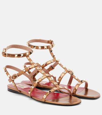 Valentino Garavani Rockstud metallic leather sandals