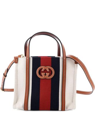 Gucci Interlocking G Web Canvas Mini tote bag - Blu