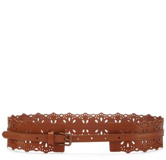 Lascana Tailleng&uuml;rtel LASCANA Cut-Out-G&uuml;rtel, Damen, Gr. 105, braun (camel), Lederimitat, unifarben, G&uuml;rtel Tailleng&uuml;rtel, mit trendigen Cut-Outs, G&uuml;rtel f&uuml;r 