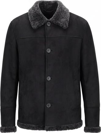 Herno Chaqueta abotonada de borreguillo sint&eacute;tico - Jackets - Hombre - Negro - 2XL