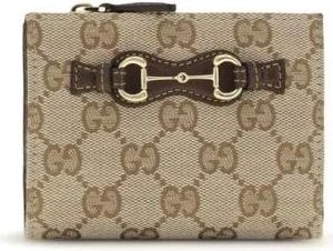 Gucci Horsebit 1955 Portemonnee - Dames - Accessoires - Bruin - Maat: ONE Size