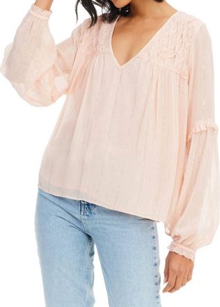 Allison New York Tara V-Neck Blouse In Blush