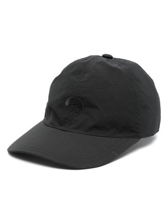 Marine Serre Crescent Moon-embroidered cap - Black