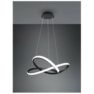 Reality Suspensi&oacute;n Moderna Curso Negro Led Dimmer 27w &Oslash;60 Cm Trio Iluminaci&oacute;n
