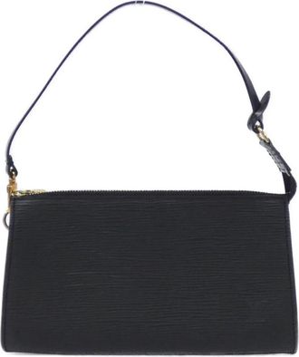Louis Vuitton Black Leather Pochette Pouch (Pre-Owned)