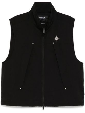 Five CM logo-studs gilet - men - Nylon/Polyester - L - Black