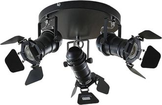 Lindby L&aacute;mpara de techo de metal negro