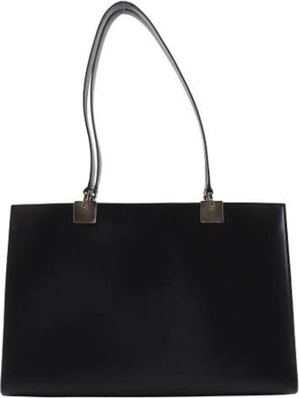 Ferragamo Pre-owned Tote Bags, female, Black, Size: ONE SIZE Pre-owned Leather Shoulder Bag