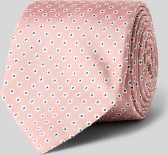 Gierremilano Seidenkrawatte aus reiner Seide mit Logo-Patch (7,5cm) in Rose, Gr&ouml;&szlig;e 1