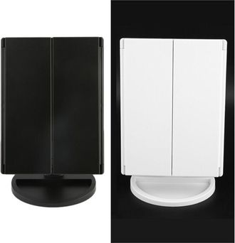 Trade Shop Trade Shop - Espejo De Maquillaje Port&aacute;til Con Iluminaci&oacute;n Led De 22 4 Espejos De Maquillaje 1x 2x 3x 180&deg;