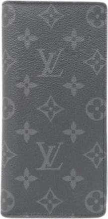 Louis Vuitton Pre-owned Wallets, female, Black, Size: ONE SIZE Pre-owned Porte feuille Brazza Monogram Eclipse Long Wallet