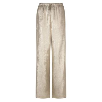 Dante6 Ido Metallic Effect Broek - Dames - Broeken - Beige - Maat: XS