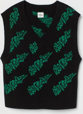 H&M Oversized Pullunder - Schwarz