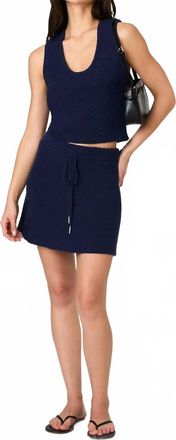 French Connection Retha Scoop Neck Tank Top In Midnight Blue