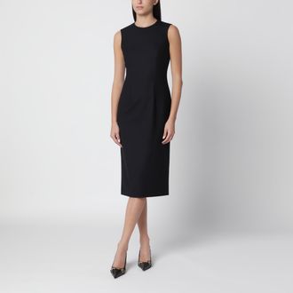 Tagliatore Abito midi Viola in misto lana nero
