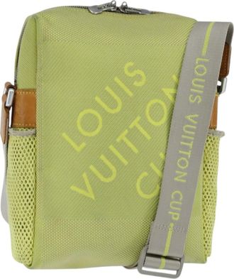 Louis Vuitton Cup Weathery Damier Geant Canvas Yellow Canvas Handbag (Pre-Owned)