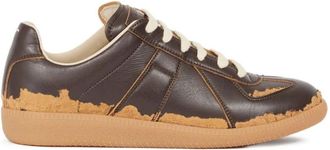 Maison Margiela Brown Lace Up Sneakers
