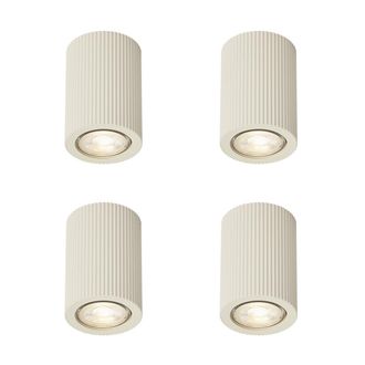 QAZQA Qazqa Juego De 4 Focos De Techo Japandi Beige - Sprawl
