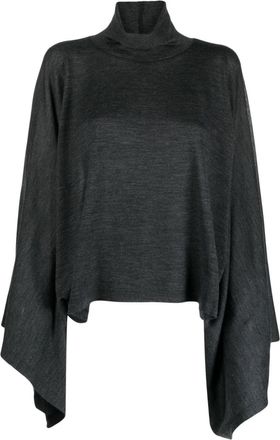 Gia Studios mock-neck wool jumper - women - Wool - 38 - Grey