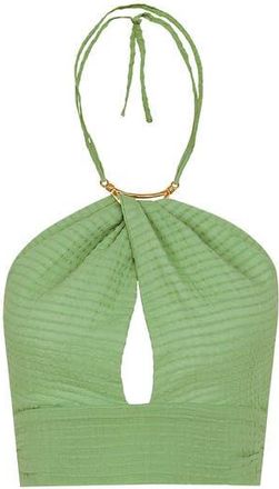 Vix Coco Halter Cover-Up Top in Green at Nordstrom Rack, Size X-Large