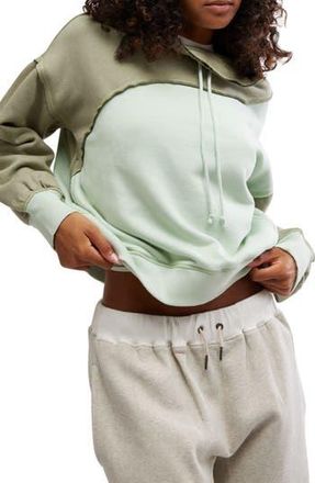 Free People FP Movement Homestretch Colorblock Tie Neck Sweatshirt in Sage Stone Combo at Nordstrom Rack, Size X-Small
