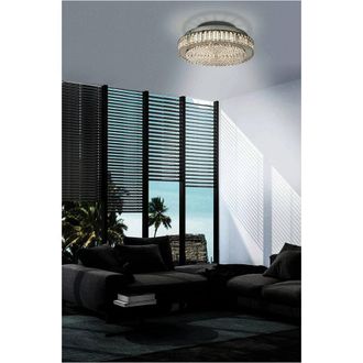 Loops Stylish 41cm Modern Chrome LED Ceiling Light for Indoor Spaces in Metallics