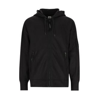 C.P. Company Felpa con zip in pile a coste diagonali - - Sweatshirts & Hoodies - Uomo - Nero - L