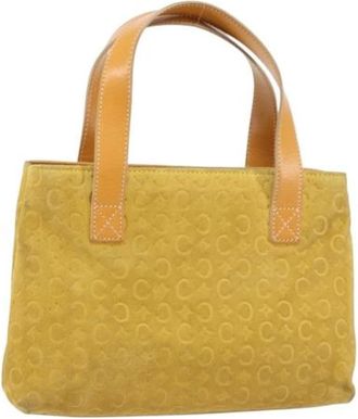 Celine Pre-owned Su&egrave;de Handtas - Dames - Vintage Handtas - Geel - ONE Size - Su&egrave;de - Vintage