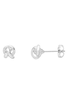 Estella Bartlett Knot Stud Earrings in Silver at Nordstrom