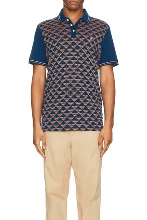 Original Penguin Jacquard Polo In Poseidon Blue