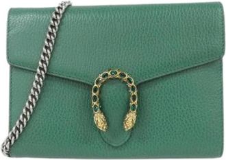 Gucci Pre-owned Dionysus Chain Wallet - Dames - Vintage Schoudertas - Groen - ONE Size - Leer - Vintage