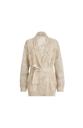 Brunello Cucinelli Dazzling water lilies cardigan in Beige at Nordstrom, Size Xx-Large Eu