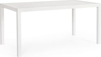 BIZZOTTO Mesa de aluminio con listones blancos de 150x80 cm
