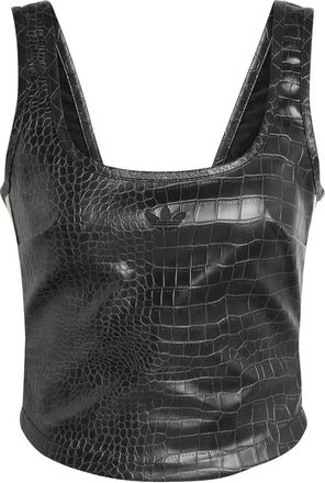 adidas Pleather Corset - Dames - Sportshirts - Zwart - XL - Polyester - Fitness