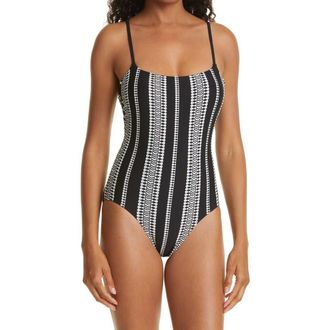 Lemlem Luchia One-Piece Swimsuit in Black at Nordstrom Rack, Size Small