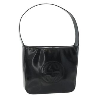 Gucci Pre-owned Shoulder Bags, female, Black, Size: ONE SIZE Pre-owned Patent Leather Shoulder Bag