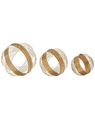 CosmoLiving by Cosmopolitan Cosmoliving By Cosmopolitan Set Of 3 Sphere Sculptures