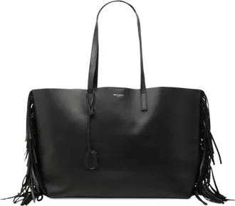 Saint Laurent Black Leather Shoulder Bag Tote Bag (Pre-Owned)