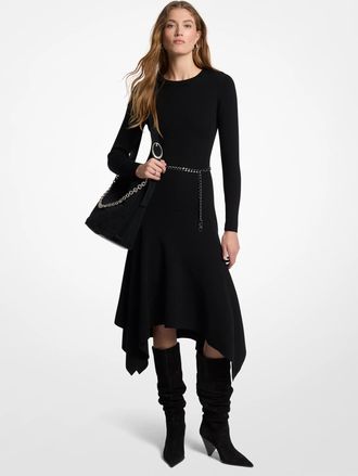 Michael Kors Stretch Wool Handkerchief Dress