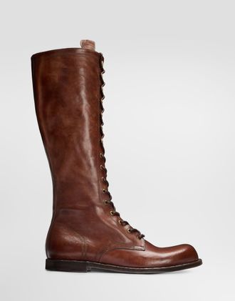Dolce & Gabbana Leather Boots - Man Boots And Ankle Boots Brown Leather 41