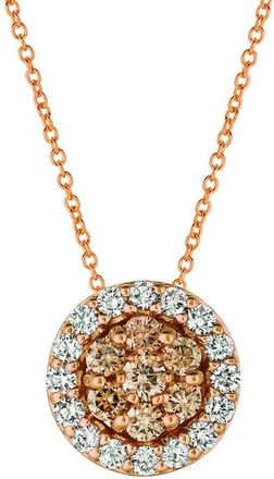 Le Vian Chocolate Cluster 14K Rose Gold 0.65 Ct. Tw. Diamond Drop Pendant