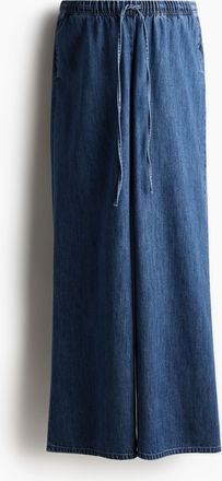 H&M MAMA Denimhose mit Kordelzug - Blue