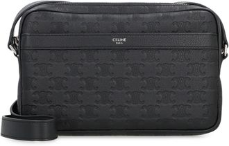 Celine Mens Calf Leather Messenger Bag Black Calfskin