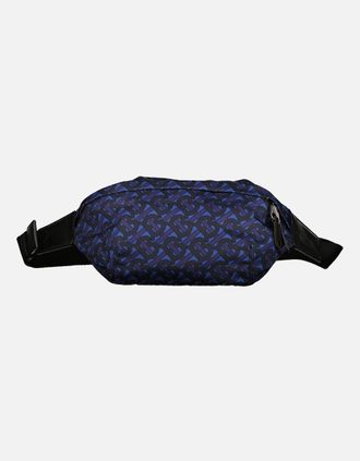 Burberry Mens Sonny Monogram Print Belt Bag - Blue - Size: UNI