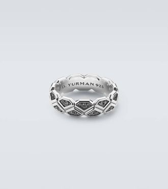 David Yurman Hex sterling silver (925) ring with diamonds