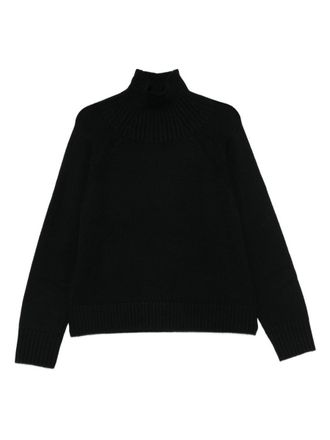 Michael Kors Turtleneck Pullover In Black Wool