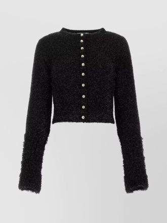 Paco Rabanne knitwear staple - bell sleeve crew-neck cardigan