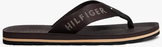 Tommy Hilfiger Mens Hilfiger Monotype Flip-Flop - Brown - US 7 / EU 39.5