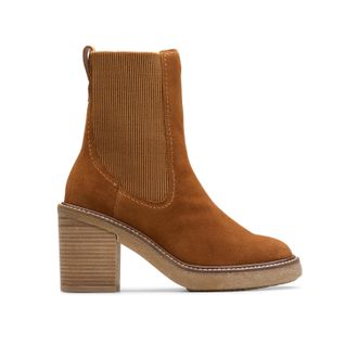 Clarks Cassiano Top in Brown Suede